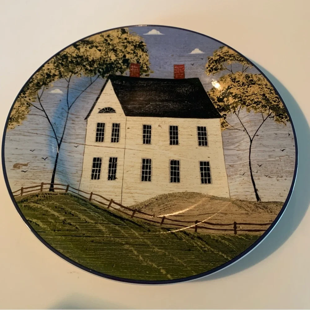 Home Sweet Home Warren Kimble Stoneware Salad/Dessert Plates, Set of 4 New NWT - Picture 6 of 9